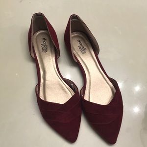 Red Pointed Flats - NWOT